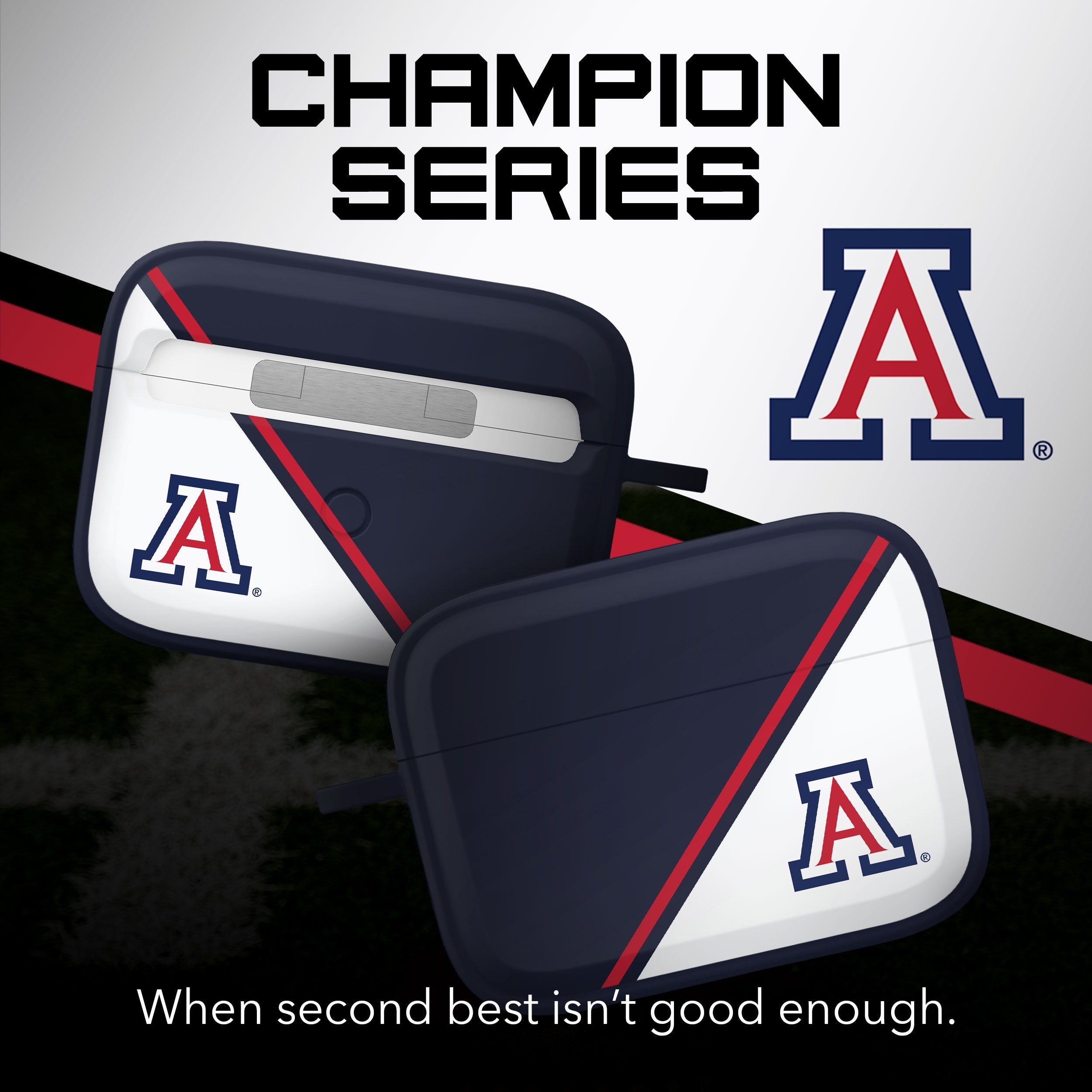 Arizona Wildcats HDX Champion Series Apple AirPods Pro 1 & 2 Case Cover