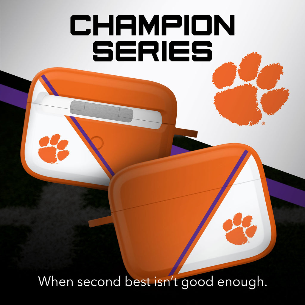 Clemson Tigers HDX Champion Series Apple AirPods Pro 1 & 2 Case Cover