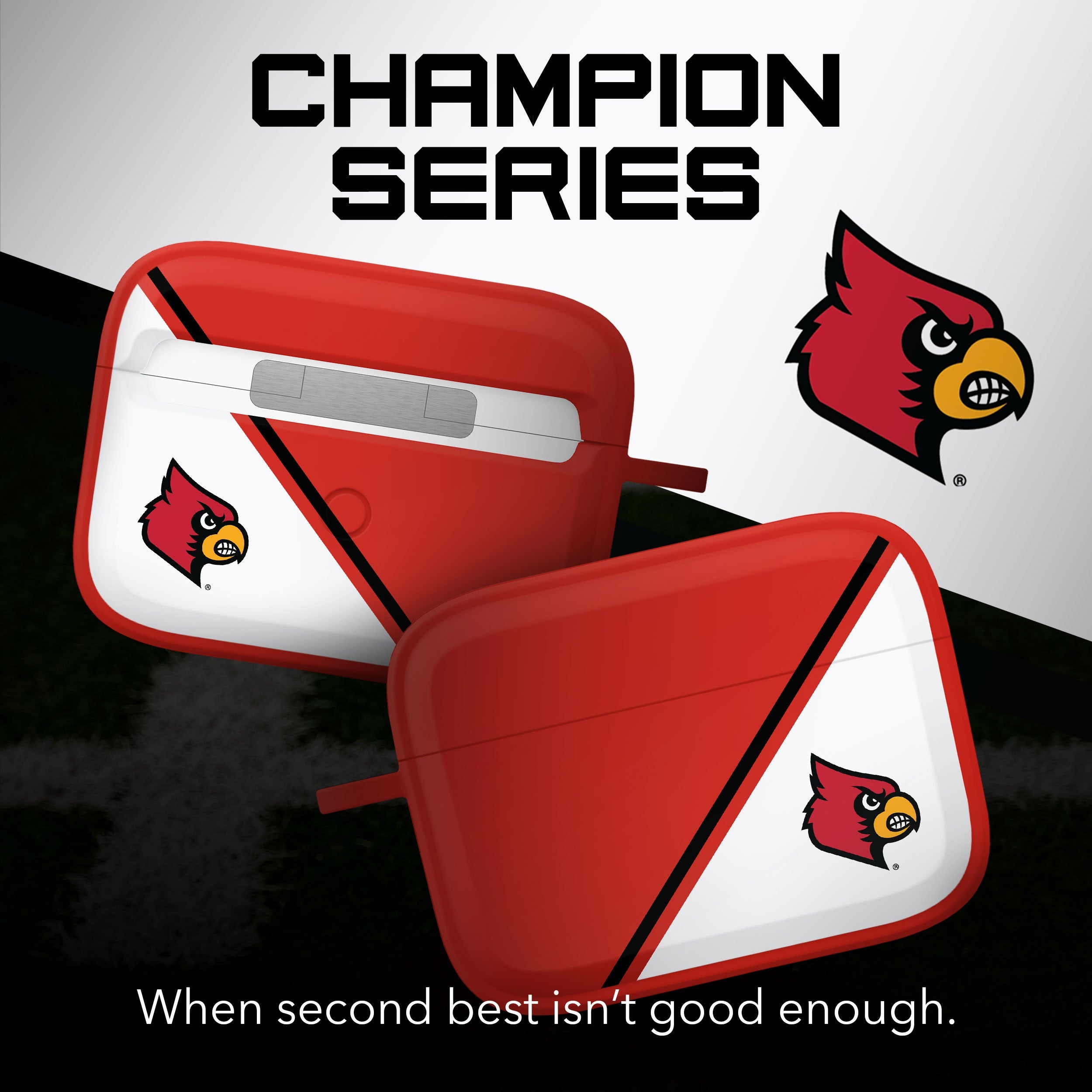 Louisville Cardinals HDX Champion Series Apple AirPods Pro 1 & 2 Case Cover