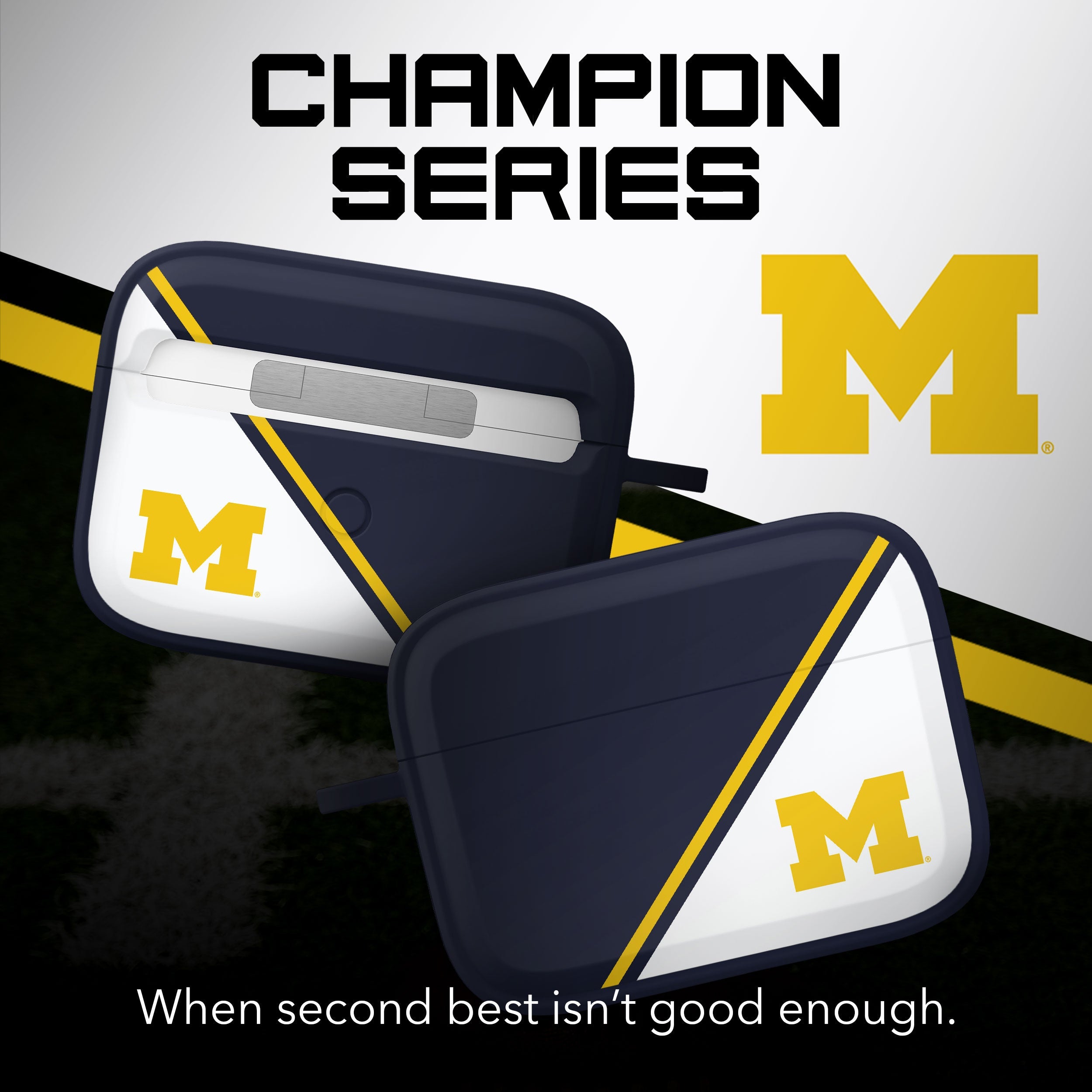 Michigan Wolverines HDX Champion Series Apple AirPods Pro 1 & 2 Case Cover
