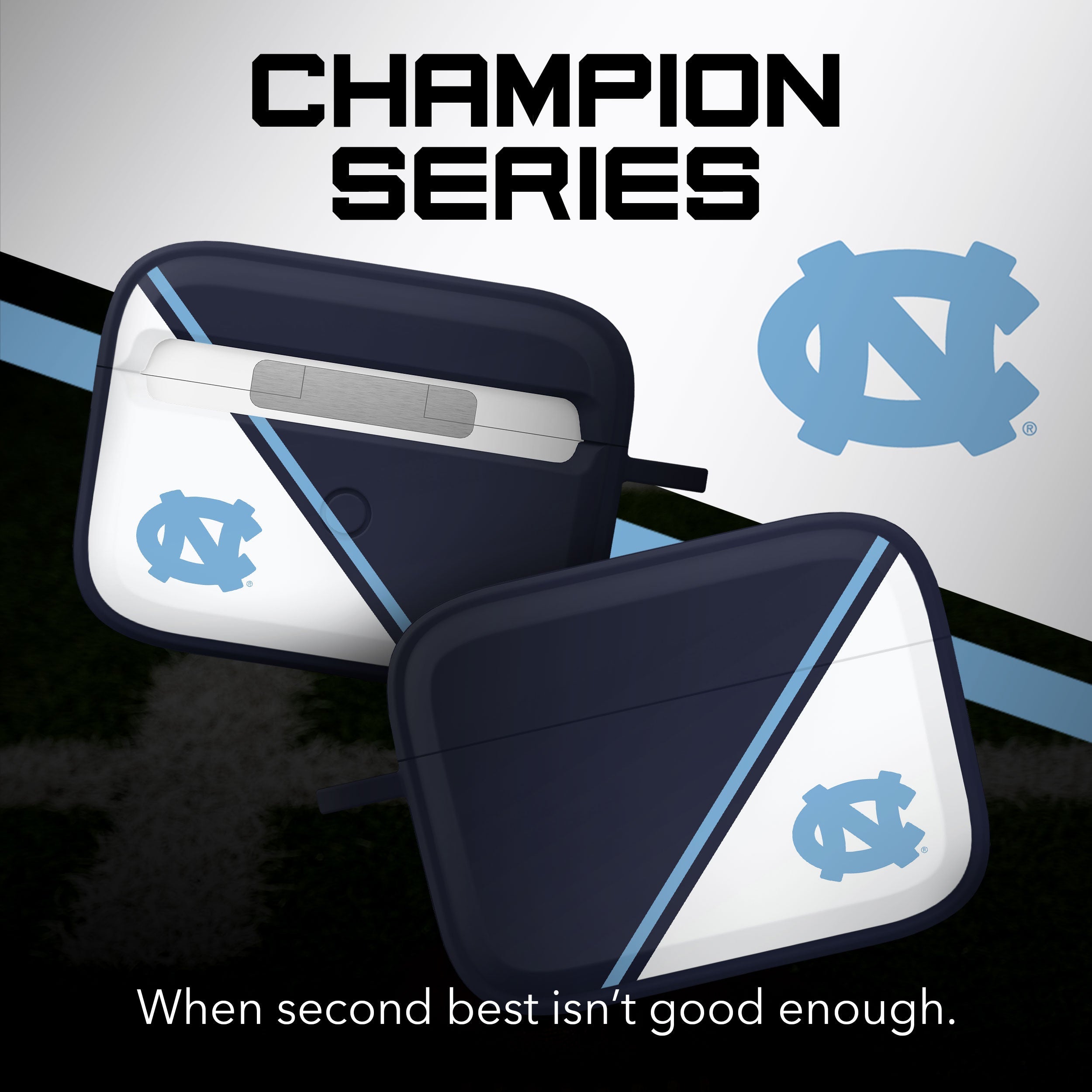 North Carolina Tar Heels HDX Champion Series Apple AirPods Pro 1 & 2 Case Cover