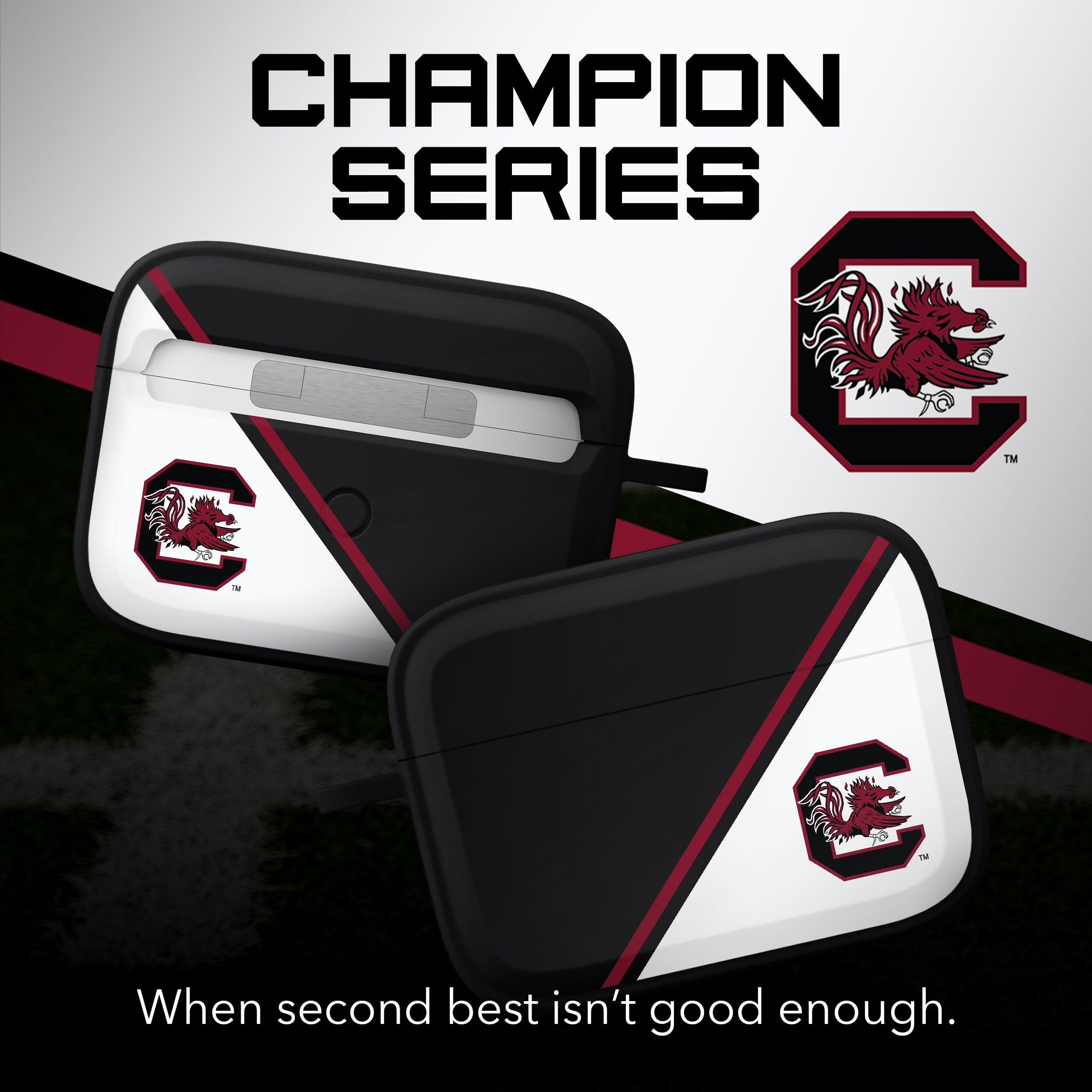 South Carolina Gamecocks HDX Champion Series Apple AirPods Pro 1 & 2 Case Cover