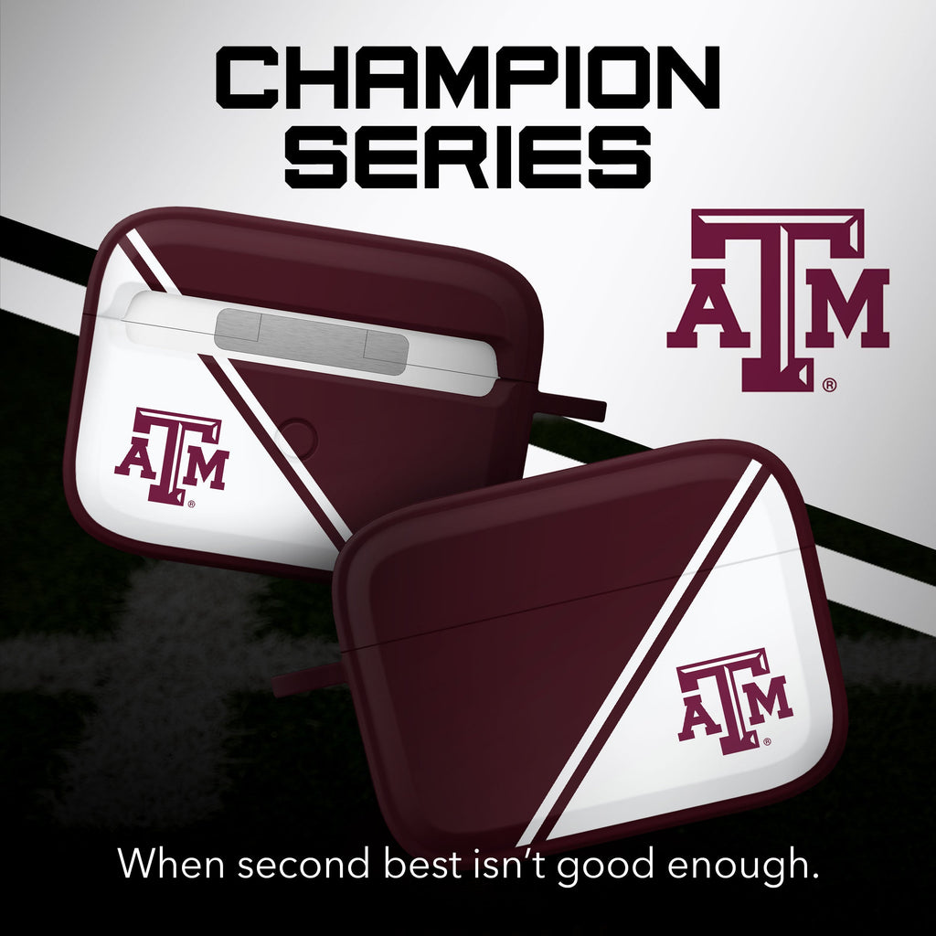 Texas A&M Aggies HDX Champion Series Apple AirPods Pro 1 & 2 Case Cover