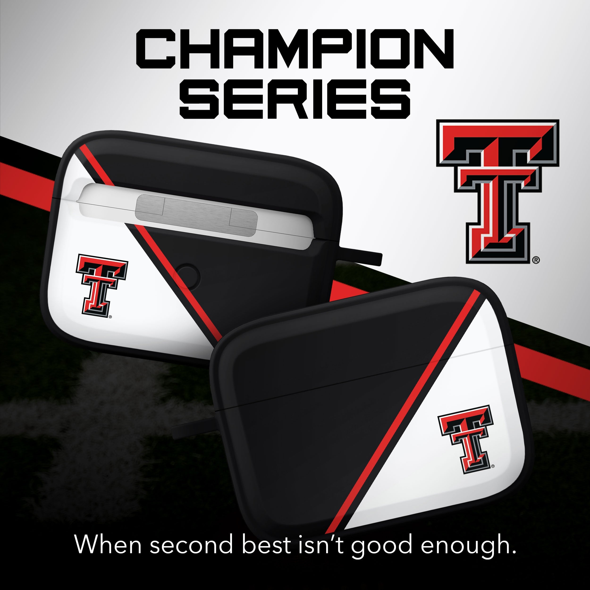 Texas Tech Red Raiders HDX Champion Series Apple AirPods Pro 1 & 2 Case Cover