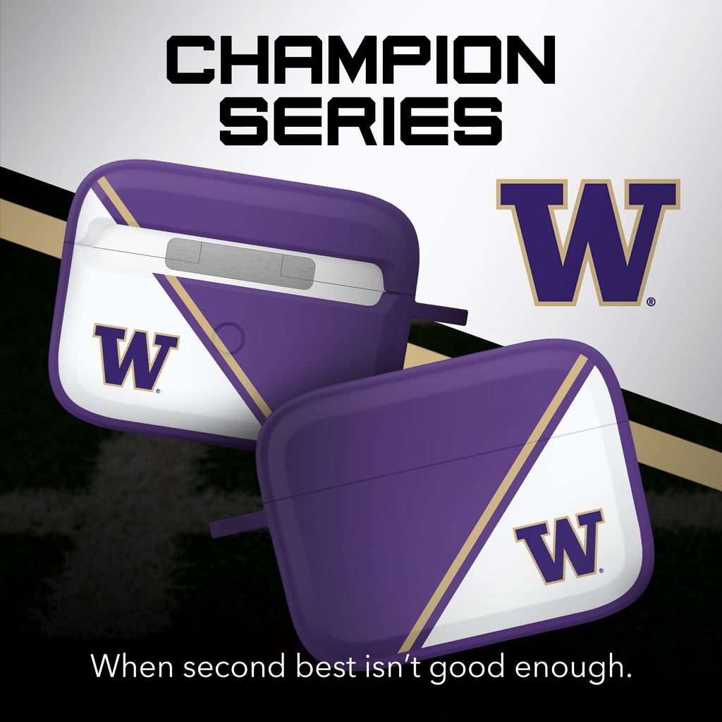 Washington Huskies HDX Champion Series Apple AirPods Pro 1 & 2 Case Cover