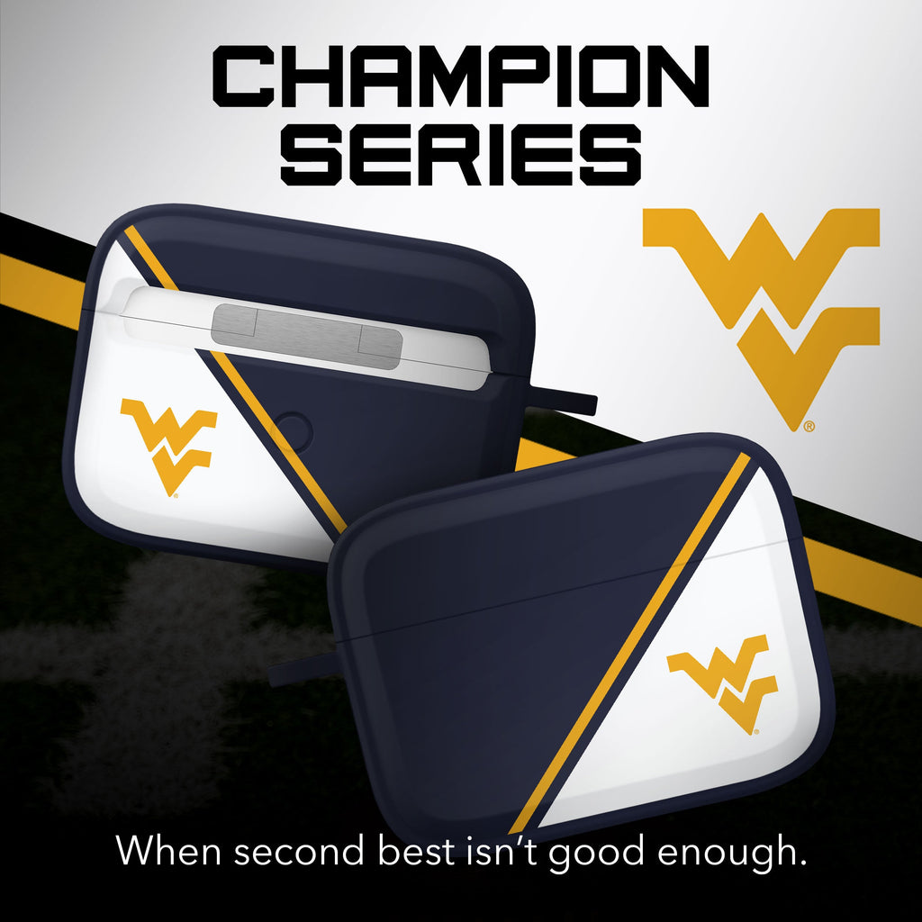 West Virginia Mountaineers HDX Champion Series Apple AirPods Pro 1 & 2 Case Cover