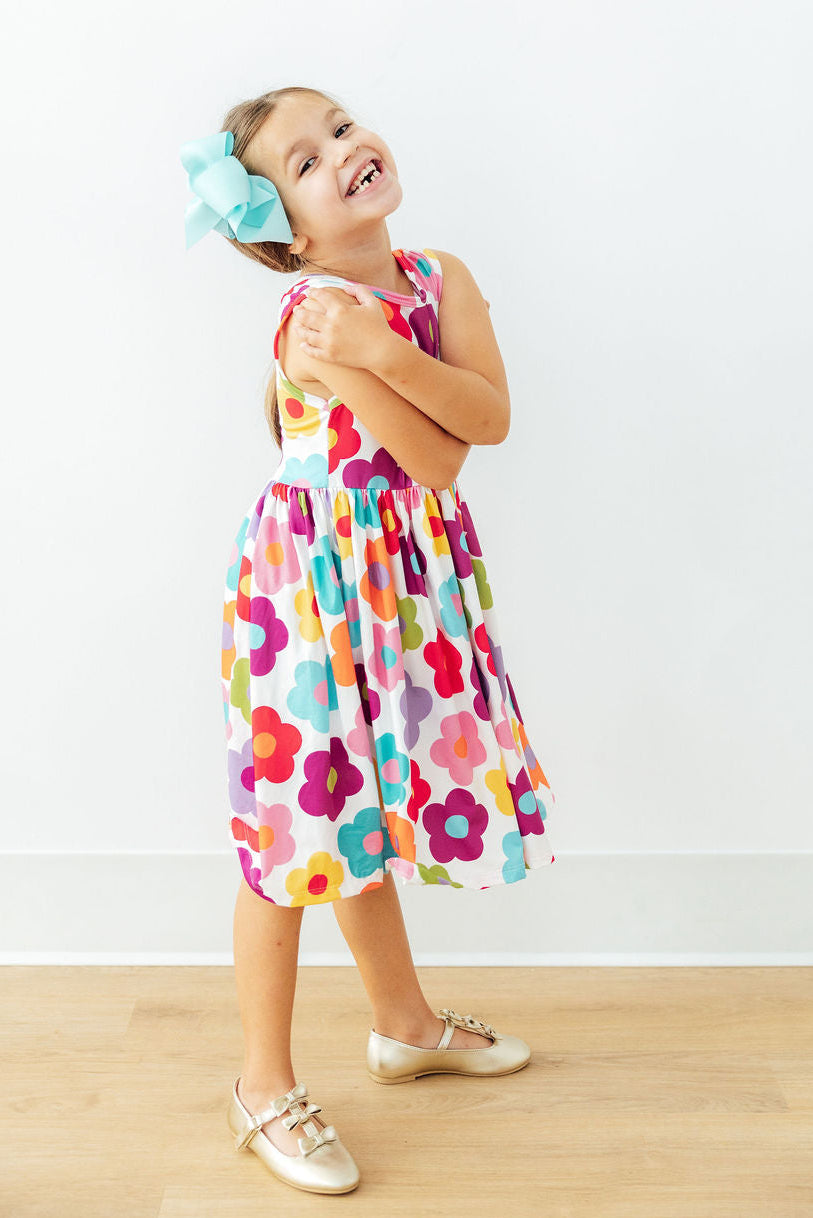 Cheerful Blooms Tank Twirl Dress