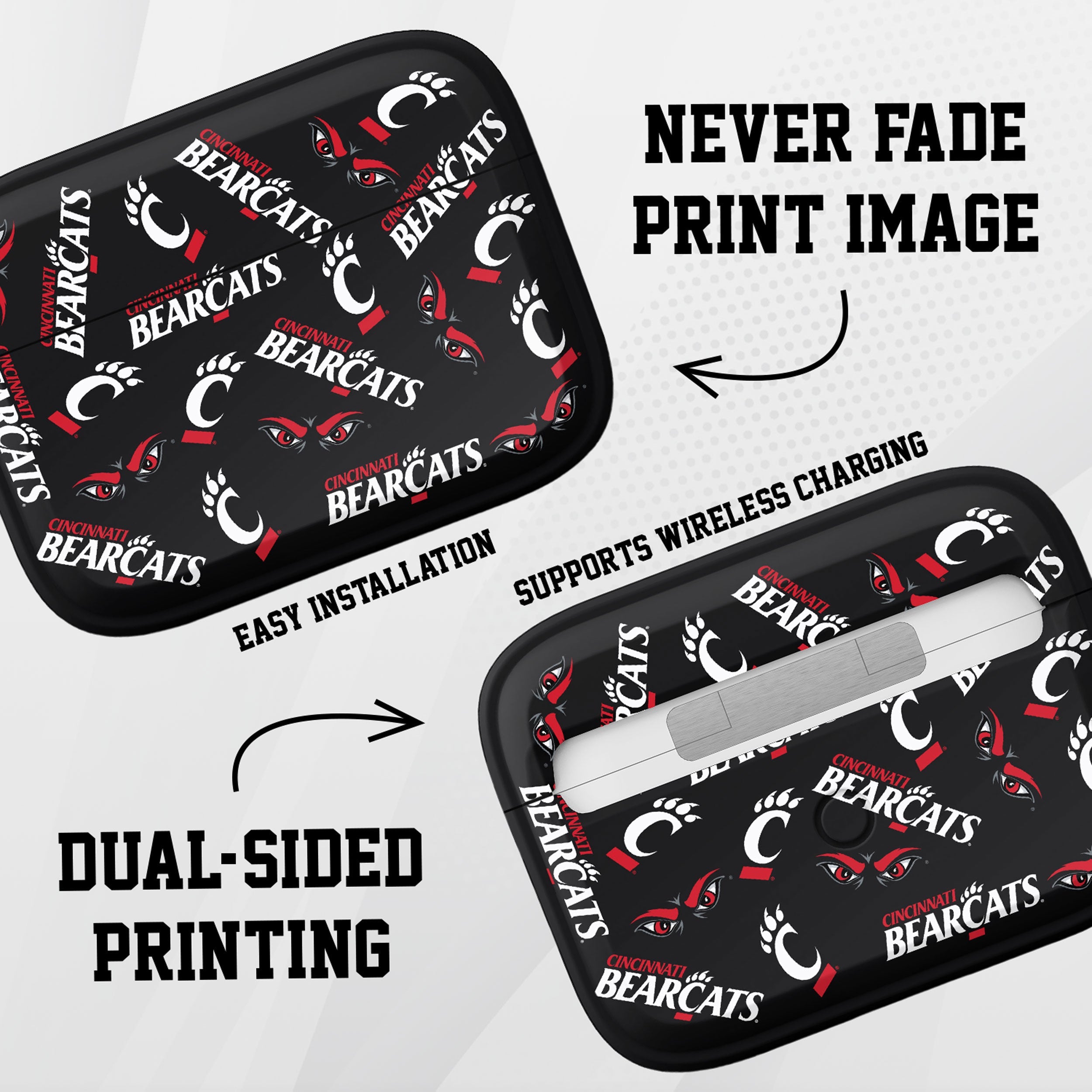 Cincinnati Bearcats HDX AirPods Pro 1 & 2 Case Cover
