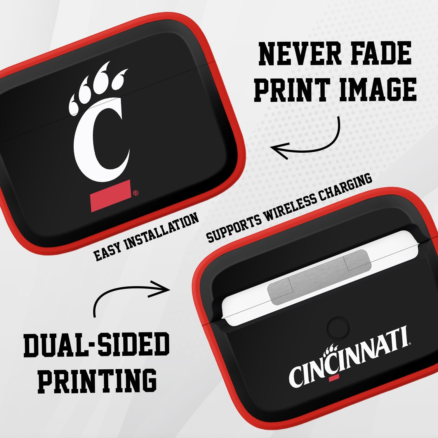 Cincinnati Bearcats HDX AirPods Pro 1 & 2 Case Cover
