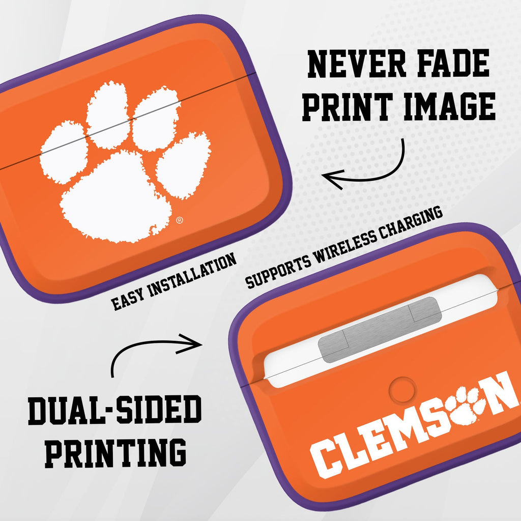 Clemson Tigers HDX Apple AirPods Pro 1 & 2 Case Cover