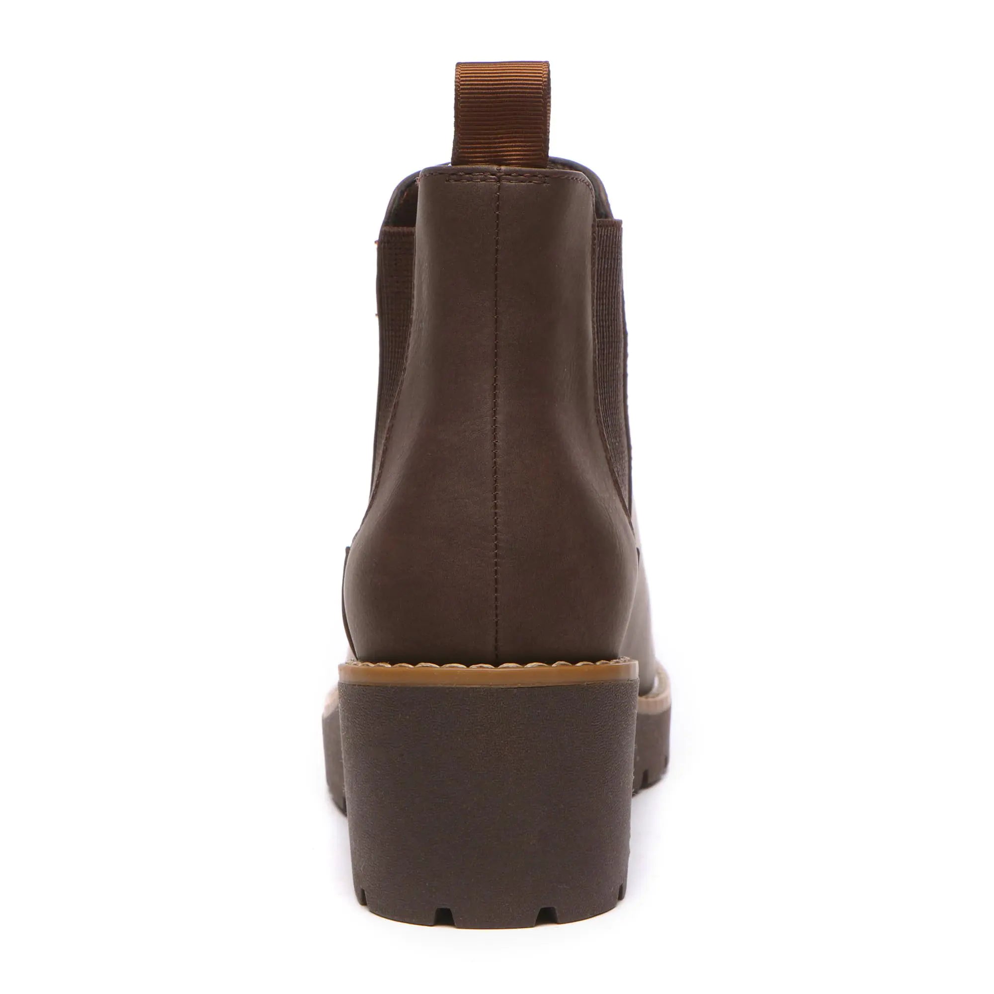 Women's Chelsea Wedge Boots, Brown, Size 6.5