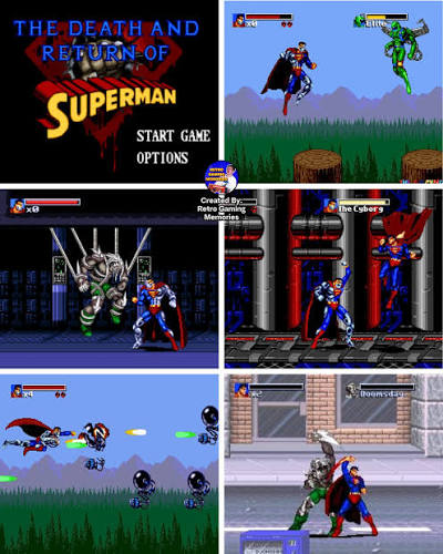 The Death and Return of Superman Sega Genesis Mega Drive Video Game