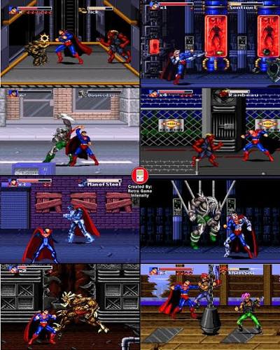 The Death and Return of Superman Sega Genesis Mega Drive Video Game