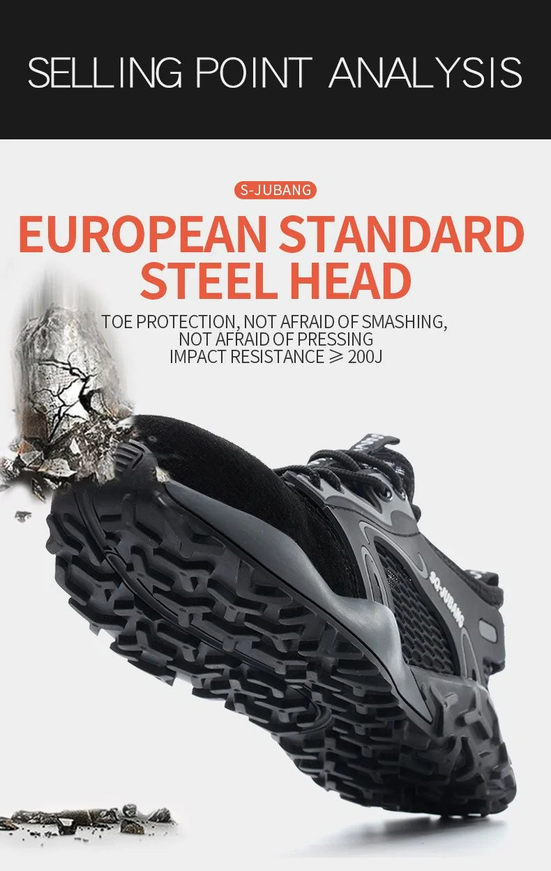 Steel Toe Anti-Collision Breathable Safety Work Boots