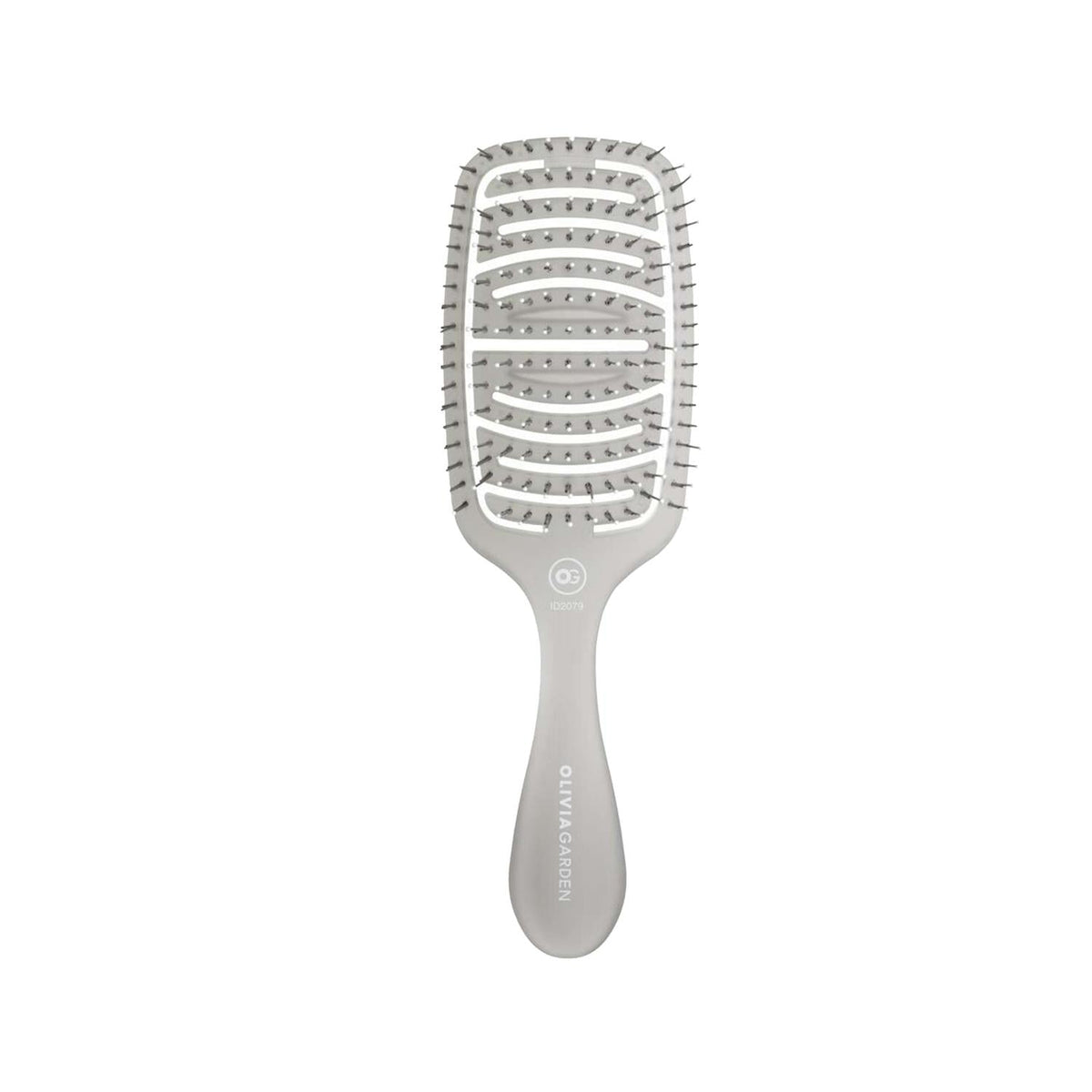 Olivia Garden Essential Care Flex Medium Hair Bristles Ice Grey Hair Brush - Gentle Detangling, High-Quality Bristles