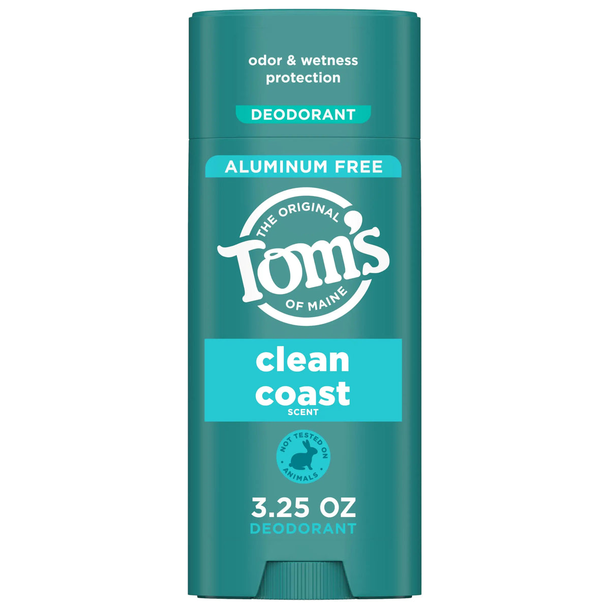 Tom’s of Maine Clean Coast Aluminum Free Natural Deodorant For Women & Men | Goes on Clear | Odor & Wetness Protection | Naturally Derived and Moisture-Locking Ingredients | 3.25 oz 3.25 Ounce (Pack of 1)
