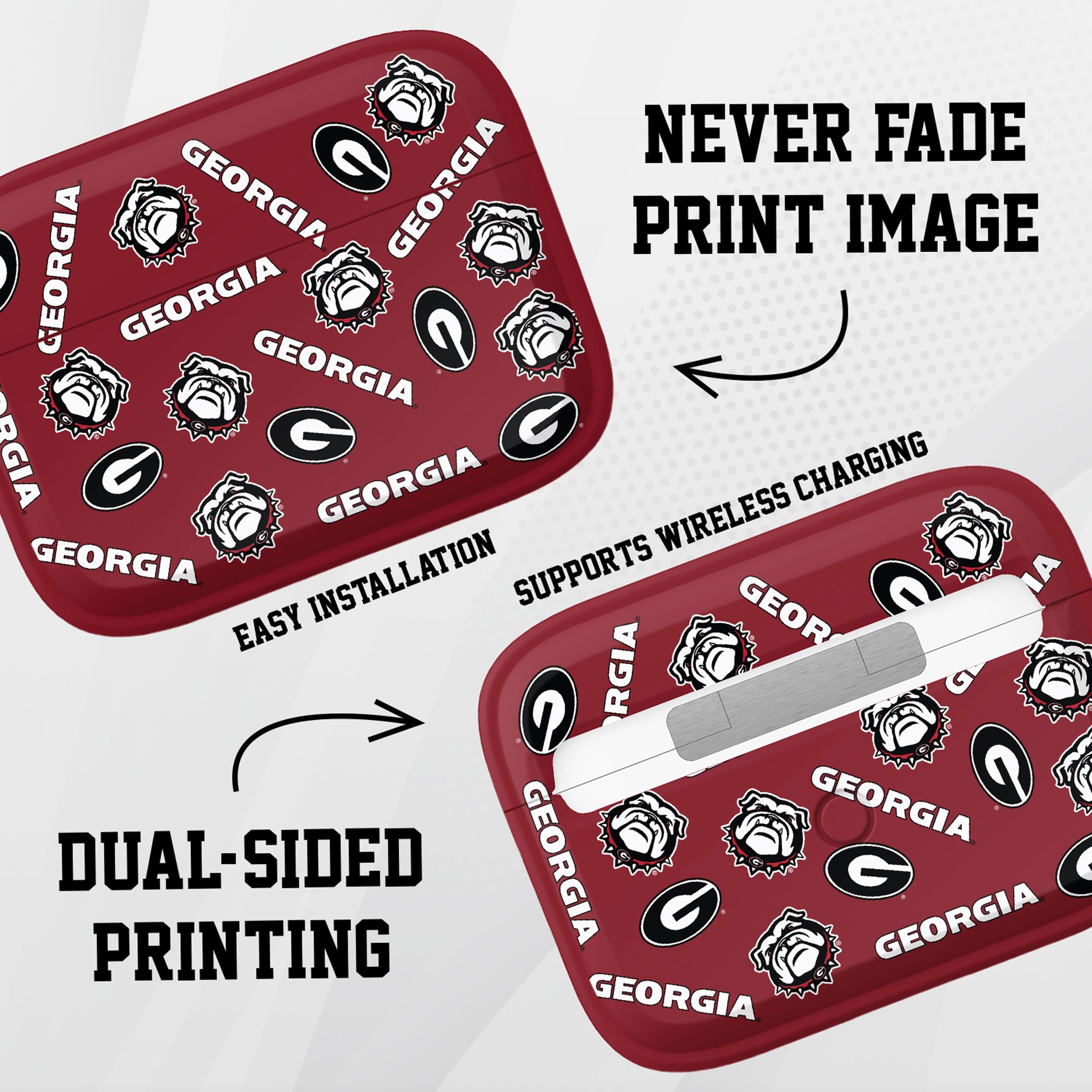 Georgia Bulldogs HDX AirPods Pro 1 & 2 Case Cover