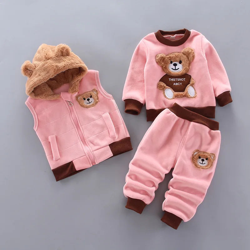 Boys Clothes Autumn Winter Warm Baby Girl Clothes Kids Sport Suit Outfits Newborn  Clothes Infant Baby Christmas Clothing Sets