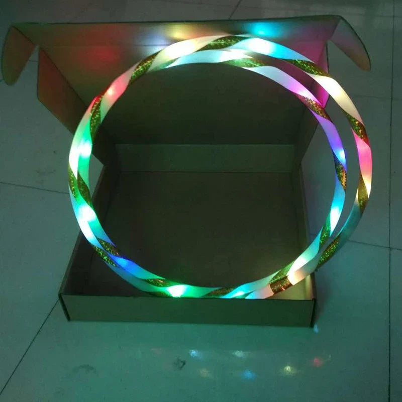 Led Hoops Sports Hoop With LED Light Gymnastic Hoop Colorful Art Show Fitness Hoop Women Loose Weight Home Gym Fitness Equipment