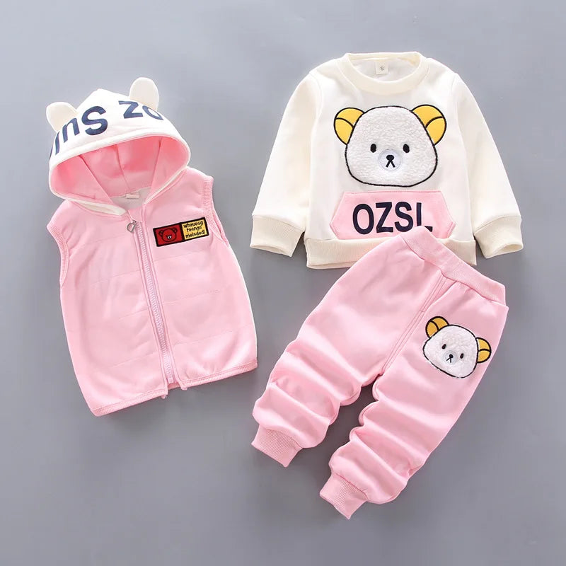 Boys Clothes Autumn Winter Warm Baby Girl Clothes Kids Sport Suit Outfits Newborn  Clothes Infant Baby Christmas Clothing Sets