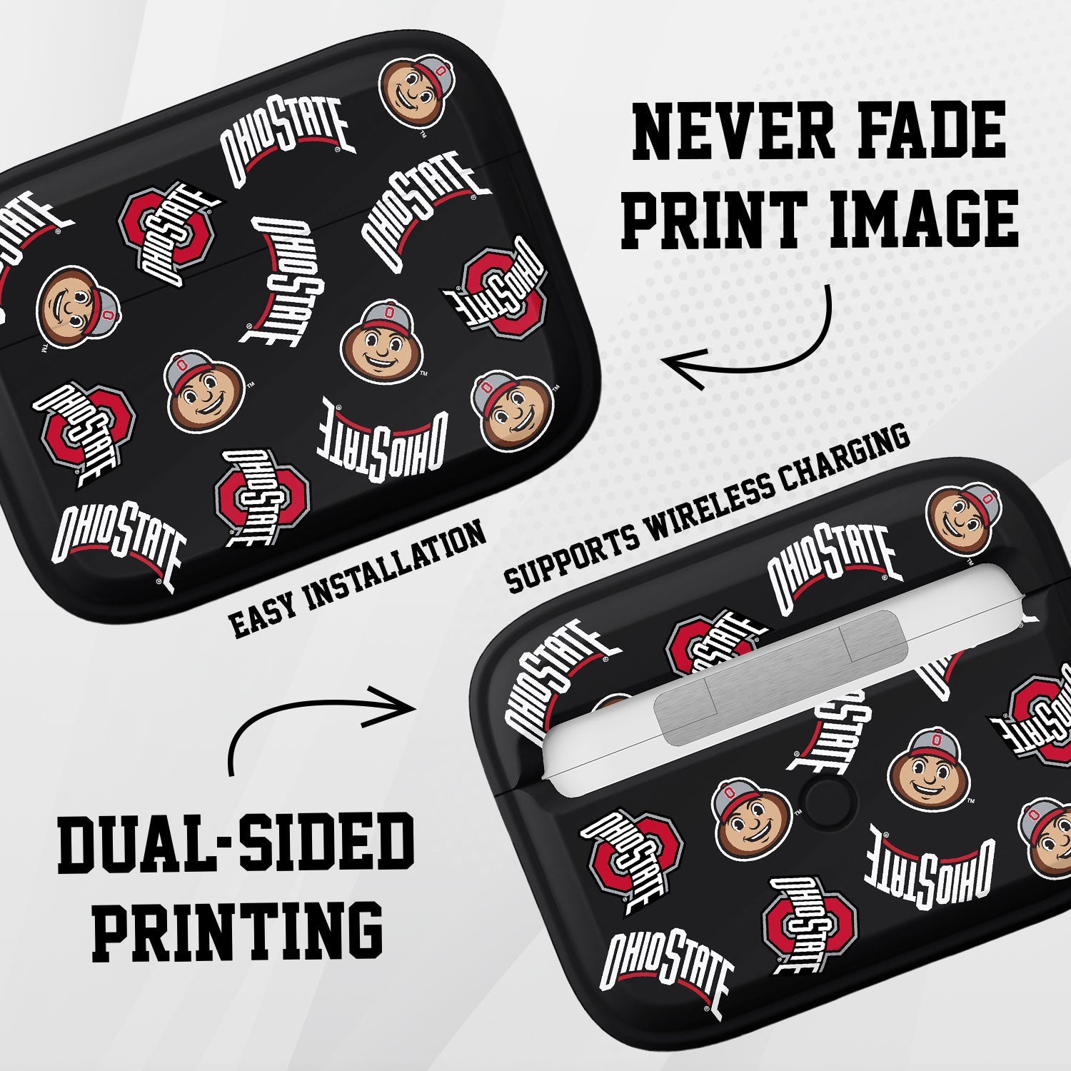 Ohio State Buckeyes HDX Apple AirPods Pro 1 & 2 Case Cover