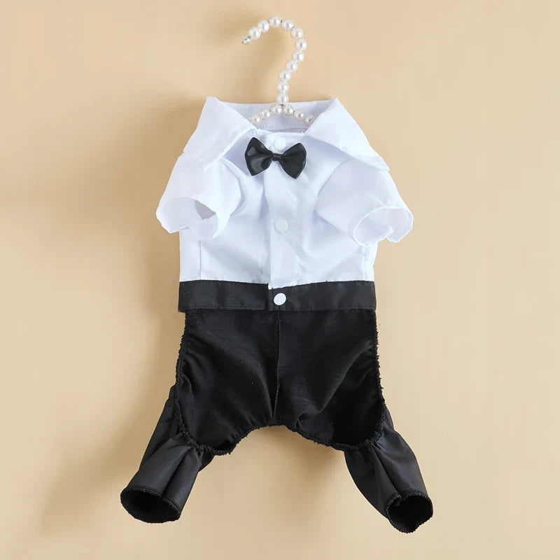 Clothes for Small Dogs Puppy Teddy Poodle Chihuahua Coat Handsome Pets Dog Suit Wedding Dress Pet Clothes ropa para perro