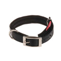 Doca Woven Soft Fabric Black Pet Collar 45 cm - Adjustable Sizing for Comfort & Style