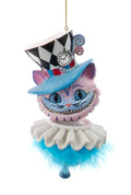 6" Holly Hats™ Cheshire Cat Hat Ornament by Kurt Adler
