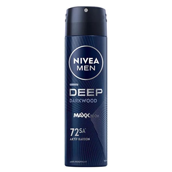 Nivea Men 72-Hour Anti-Perspirant Deodorant Spray - Long Lasting Protection with Activated Carbon
