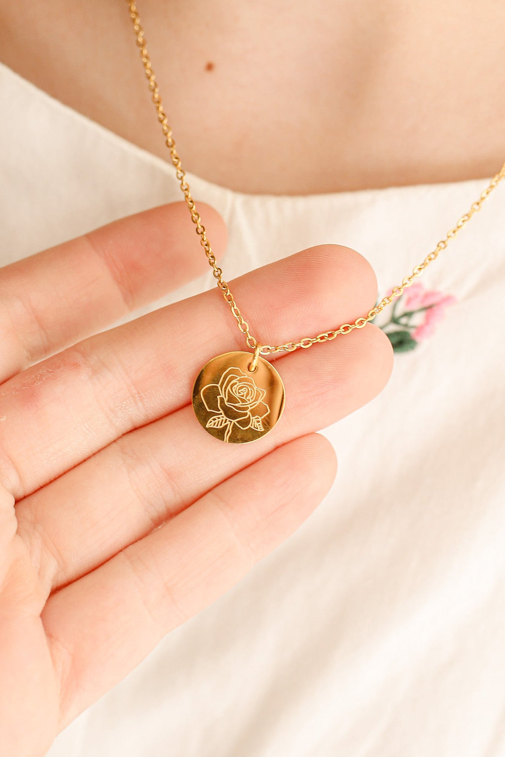 Birth Flower Necklace