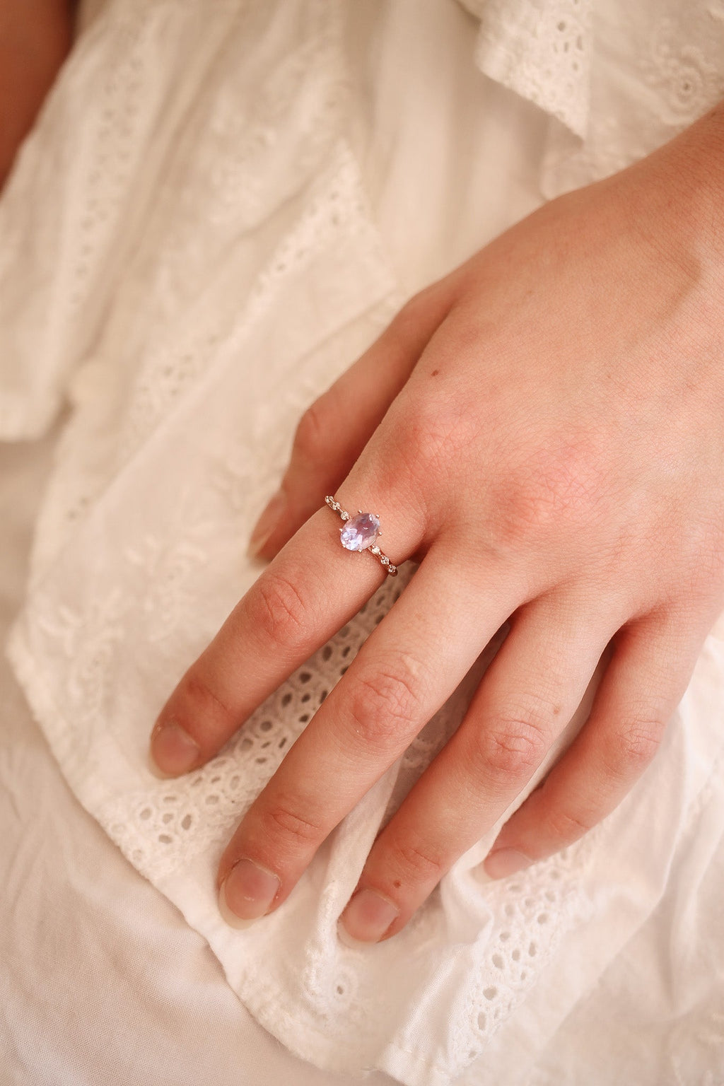 Rapunzel Ring in Lavender Quartz