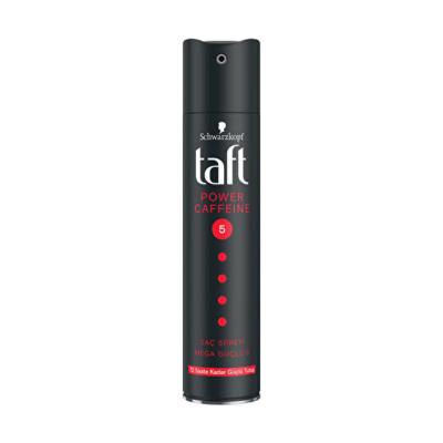 Taft Power Caffeine Hair Spray 250ml - Strong Hold, Long-Lasting Styling