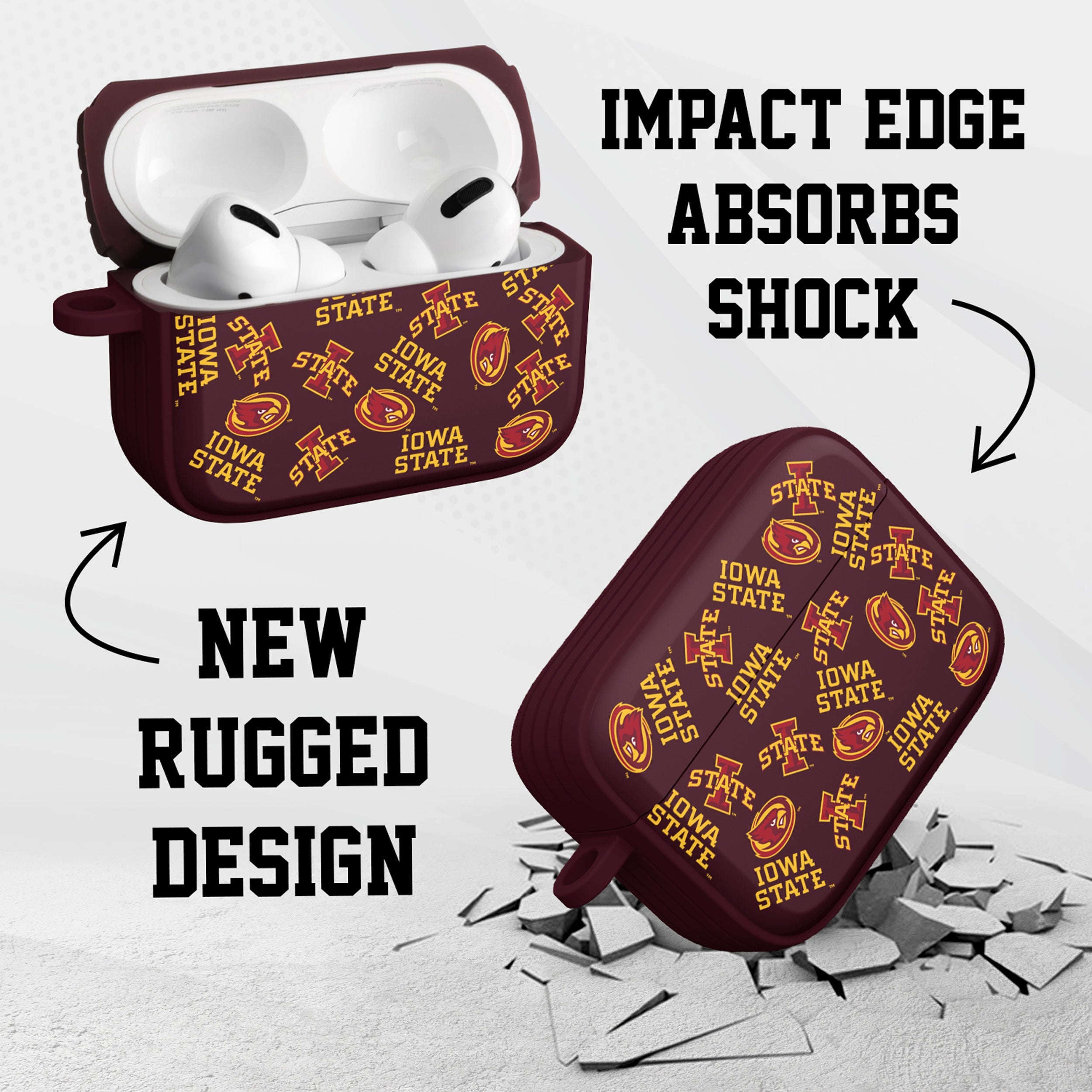 Iowa State Cyclones HDX AirPods Pro 1 & 2 Case Cover