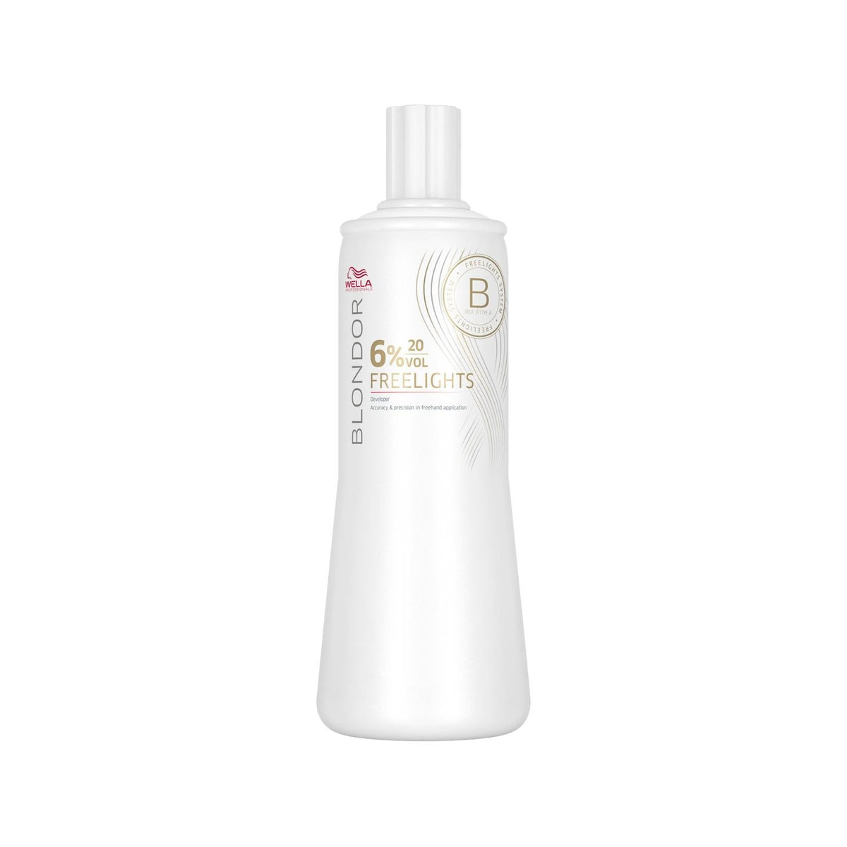 Wella Blondor Freelights %6 Oksidan 20 Volum 1000 ml - Professional Hair Bleaching Product with 20 Volume Developer