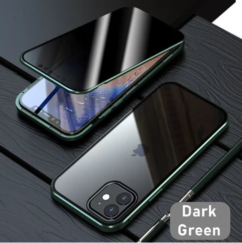 Glass Privacy Metal Phone Case iphone
