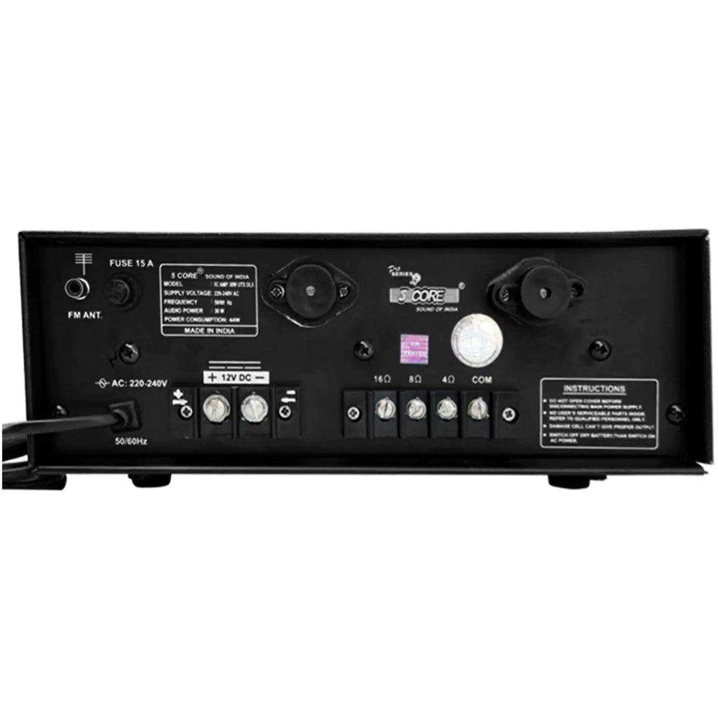 5Core Amplifier Home Audio Stereo Receiver PA Speaker Microphone Surround Sound Amp