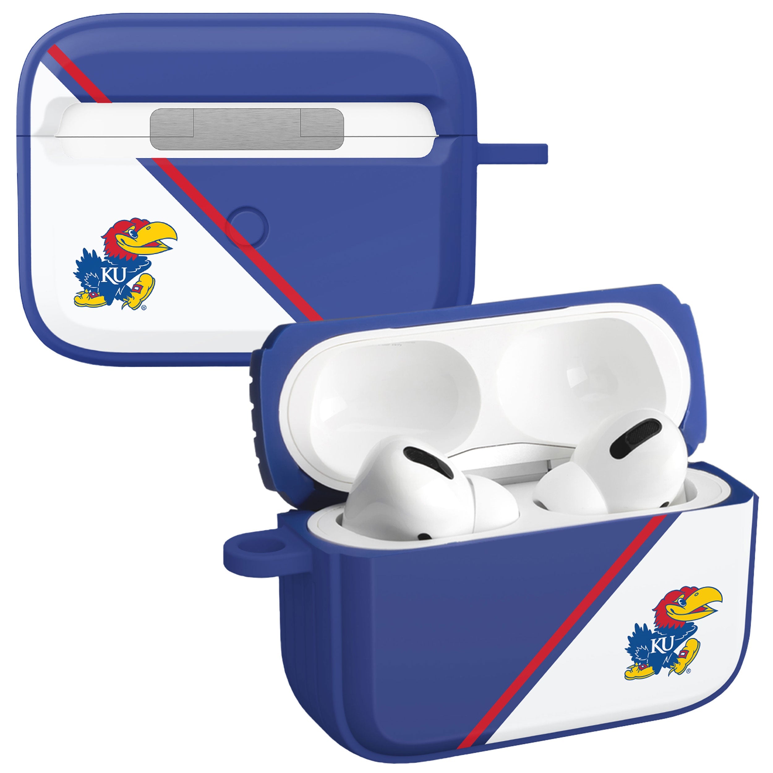 Kansas Jayhawks HDX Champion Series Apple AirPods Pro 1 & 2 Case Cover