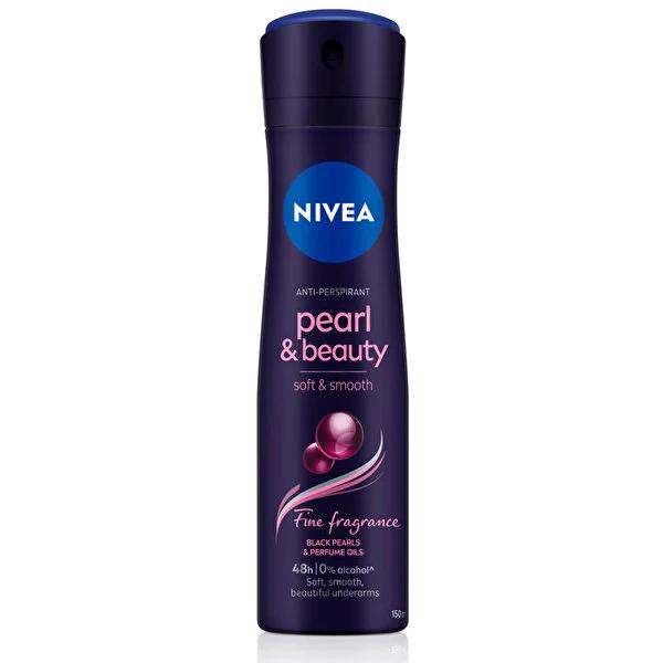 Nivea Pearly Beauty Deodorant: Long-Lasting Odor Protection & Fine Fragrance Spray for Women - 150 ml