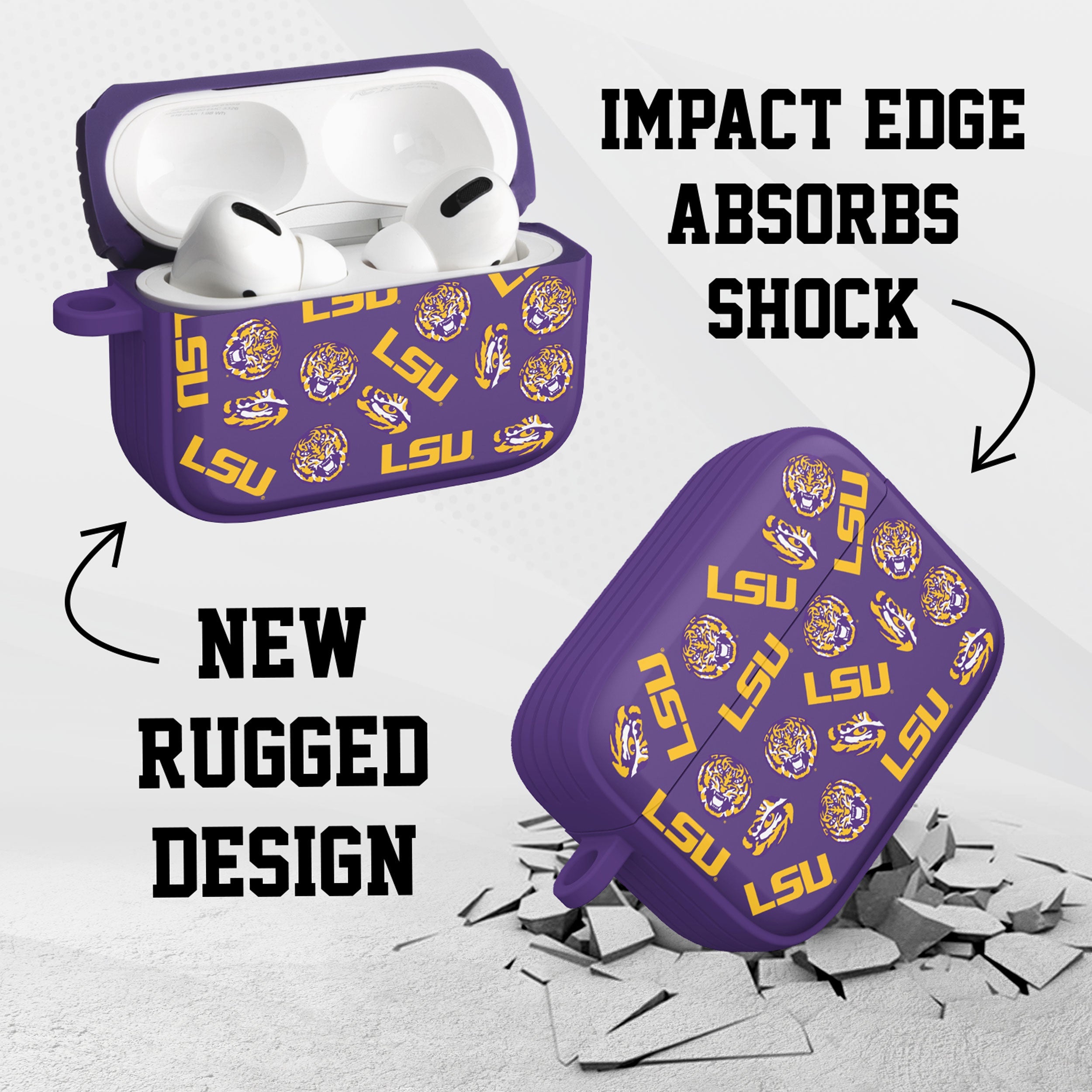 LSU Tigers HDX AirPods Pro 1 & 2 Case Cover