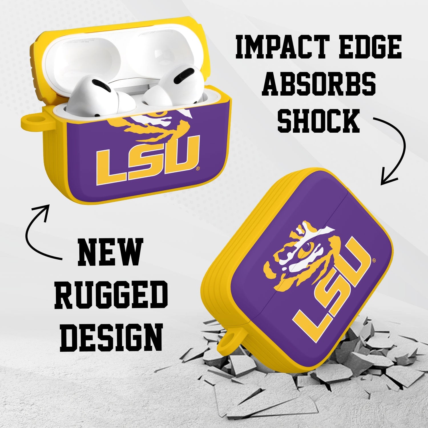 LSU Tigers HDX AirPods Pro 1 & 2 Case Cover