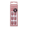 Impress Color Self-Adhesive Press-On Nails - Short Petal Pink, Easy Application, Long-Lasting Beauty Solution