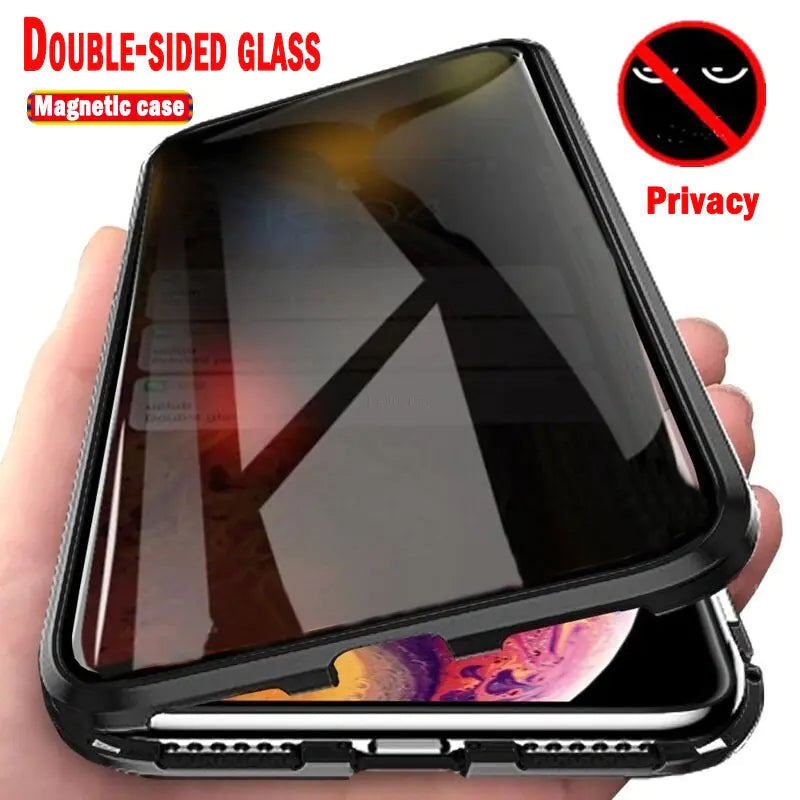 Privacy Screen Protector Case for Samsung Galaxy - Anti-Spy Magnetic Phone Case