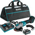 Makita GAG13M1 40V max XGT® Brushless Cordless 4‑1/2" / 5" X‑LOCK Paddle Switch Angle Grinder Kit, with Electric Brake (4.0Ah)