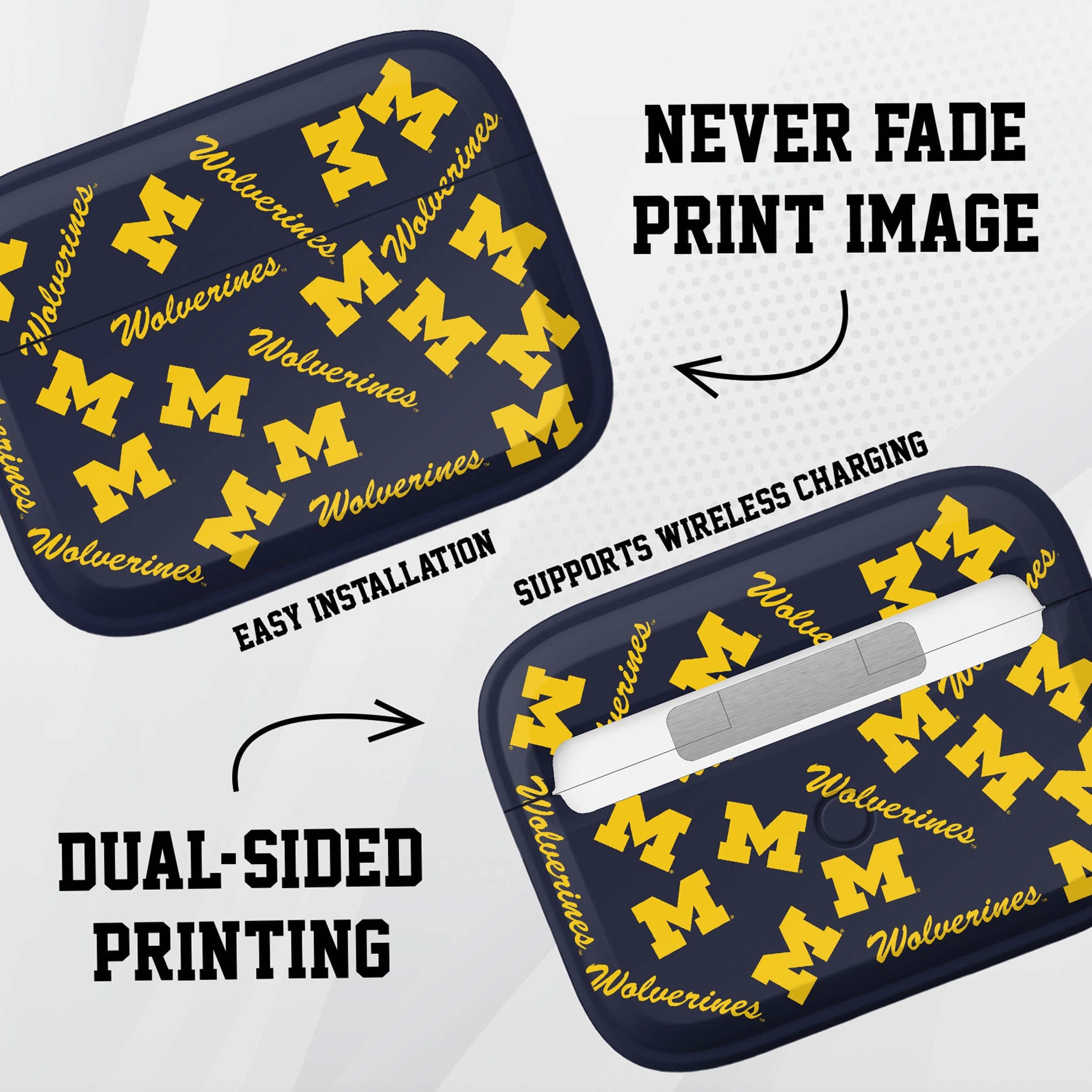 Michigan Wolverines HDX AirPods Pro 1 & 2 Case Cover
