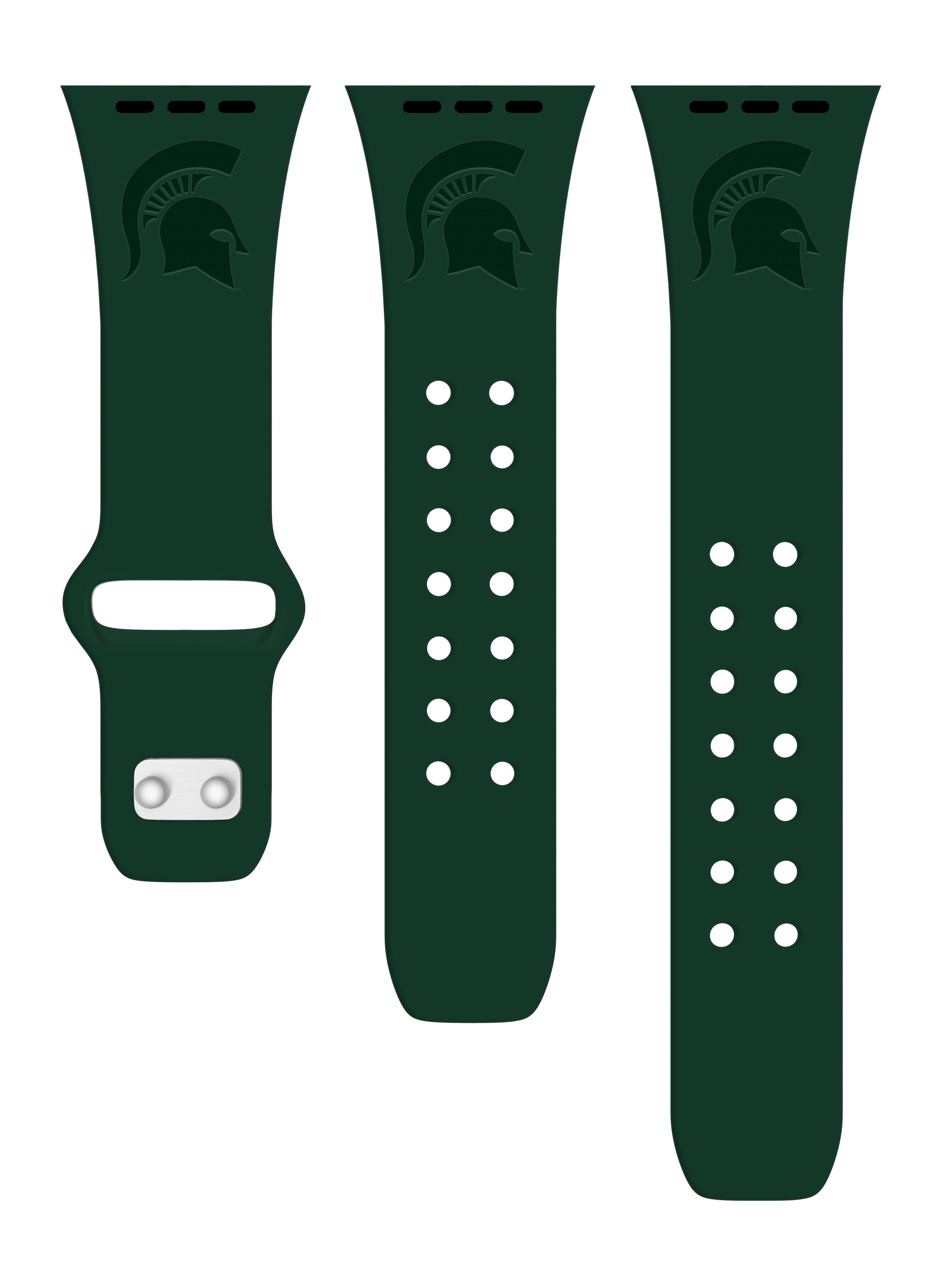 Michigan State Spartans Engraved Apple Watch Band
