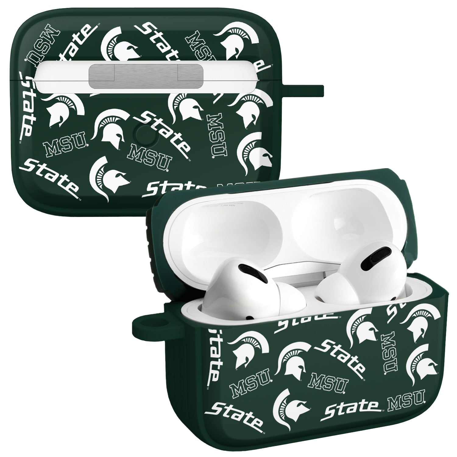 Michigan State MSU Spartans HDX Apple Airpods Pro 1 & 2 Case Cover
