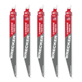 Milwaukee 48-00-5542 9" 6 TPI THE WRECKER™ with Carbide Teeth SAWZALL® Blade 5 PK