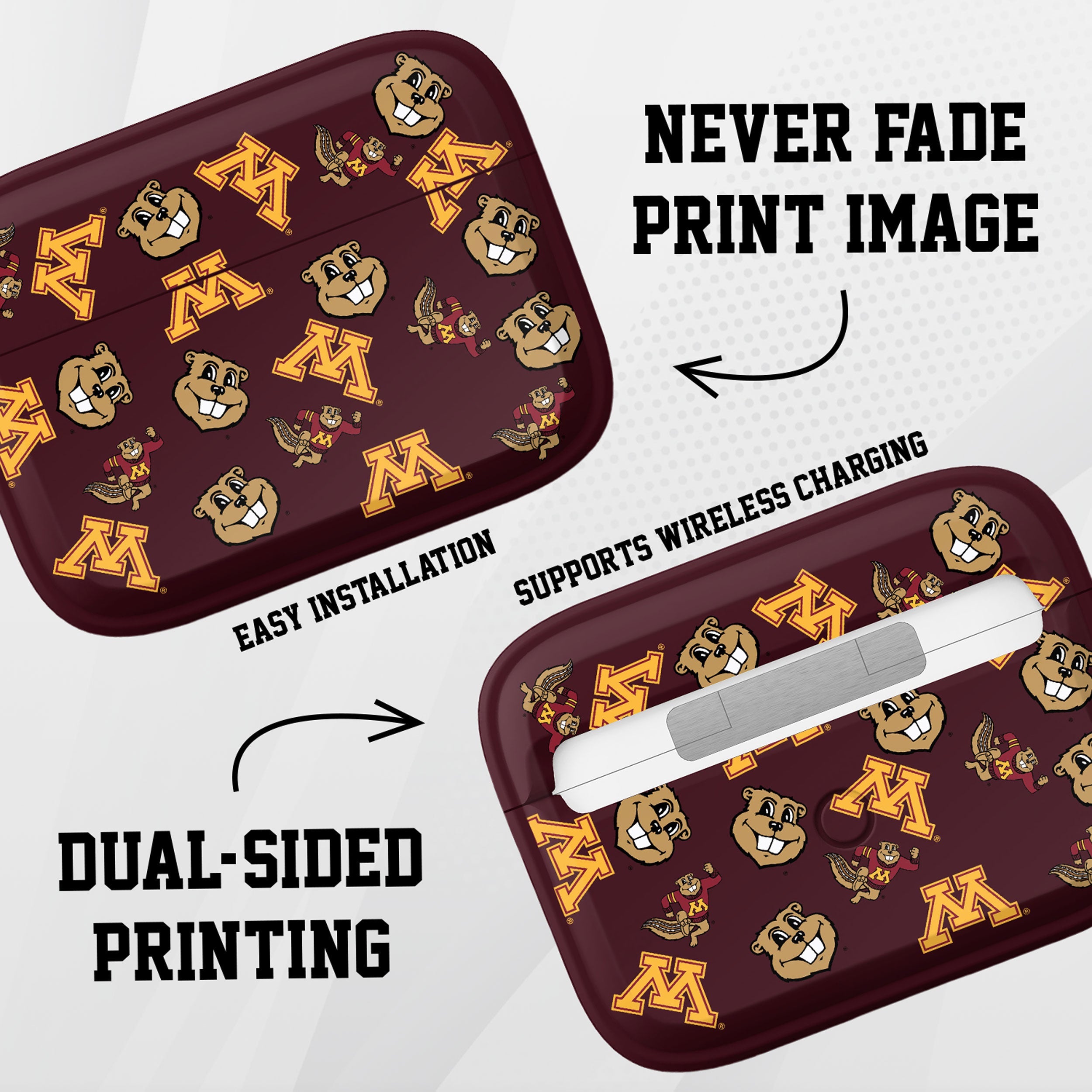 Minnesota Golden Gophers HDX AirPods Pro 1 & 2 Case Cover