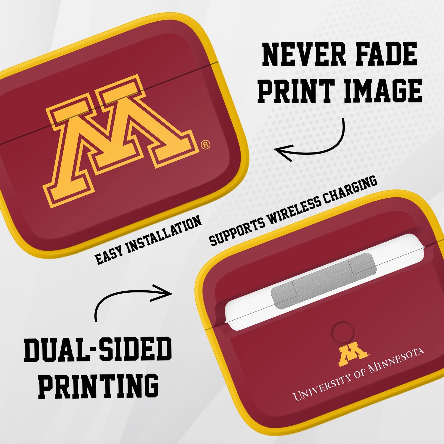 Minnesota Golden Gophers HDX AirPods Pro 1 & 2 Case Cover