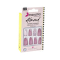 Nascita 24-Piece Almond Shape Leopard Print Pink Artificial Nails - Fake Nail Tips for Fashion & Nail Art